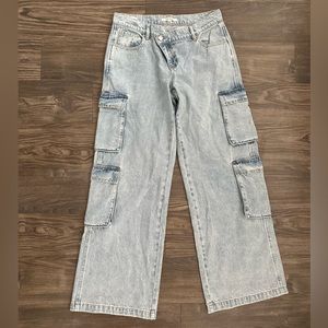 Pacsun Asymmetrical Waist Cargo Jeans - Size 27
